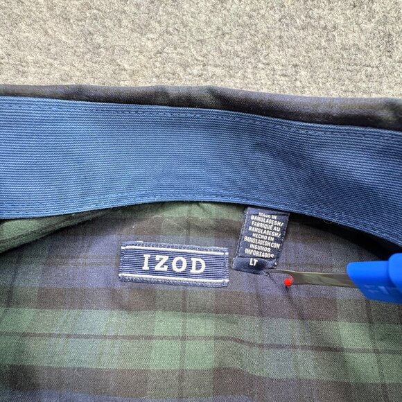 Izod Shirts Mens Large Regular Fit Button-Up ‎ Set Of 2 Blue Paid Tartan Preppy - Picture 16 of 16